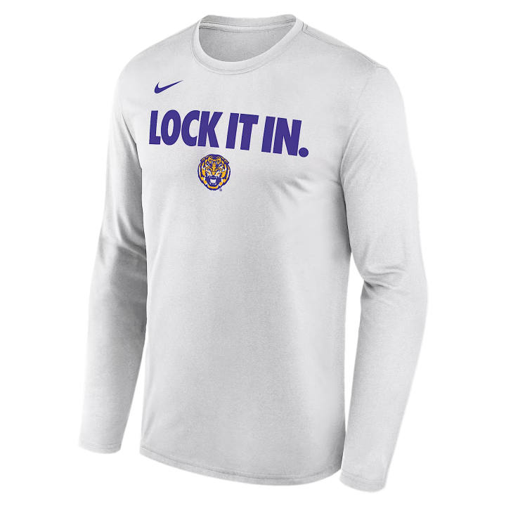 Nike Nike Dri Fit College T Shirts Men's White Crew Neck Moderate