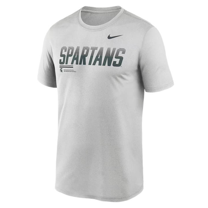 Nike Nike Dri Fit College T Shirts Men's Gray Crew Neck