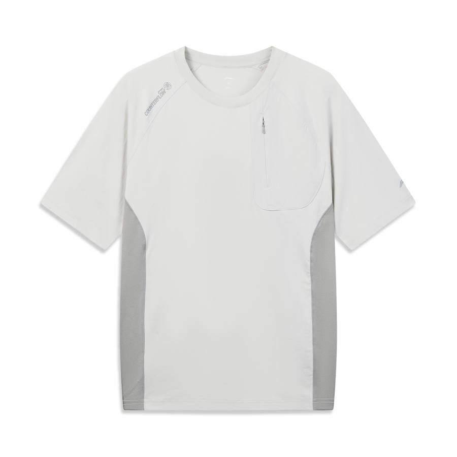 Li-Ning Li Ning Outdoor CF Tracing T Shirts Unisex Calm Gray Crew Neck Moderate