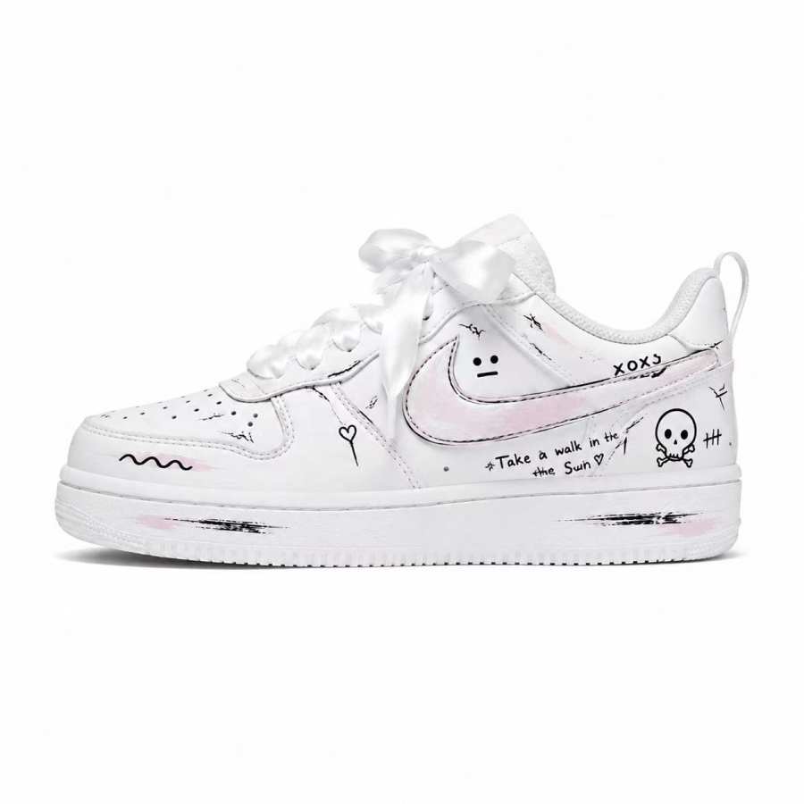 Nike Nike Court Borough Skateboard Shoes Women's Low Top Pink White
