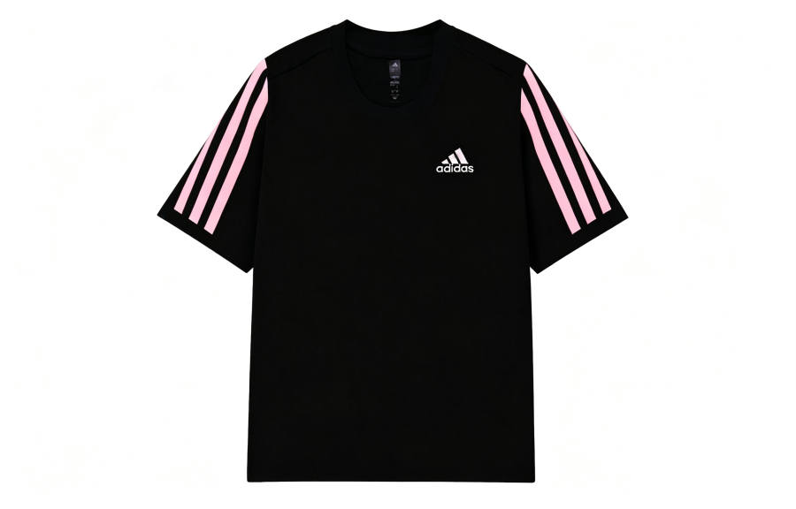 Adidas Adidas MUST HAVES T Shirts Unisex Black Crew Neck Moderate Straight Fit