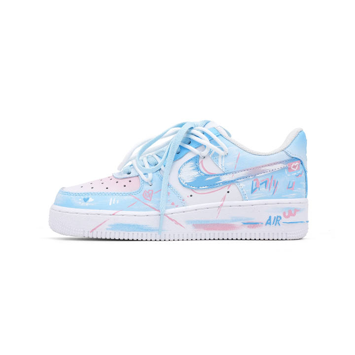 Nike Nike Air Force 1 Skateboard Shoes Unisex Low Top Blue/White