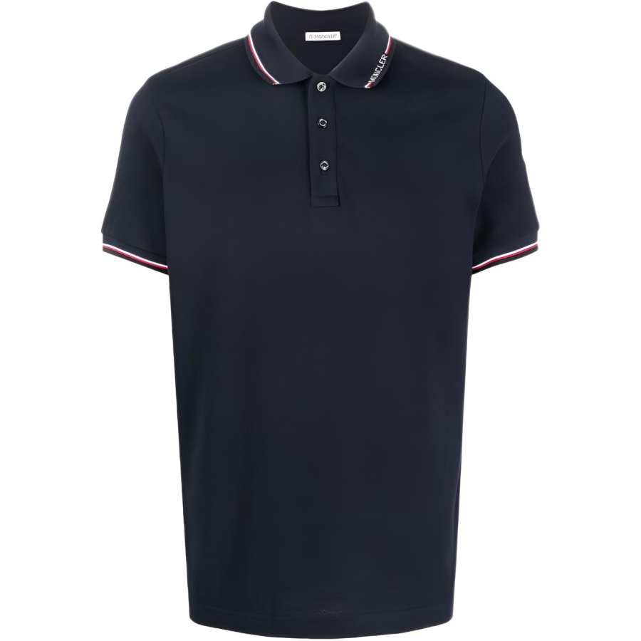 Moncler Moncler Logo Stripe tipping Polo Shirt