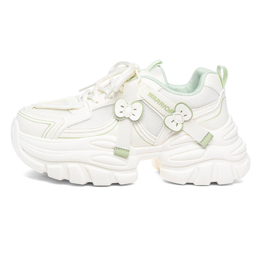 WARRIOR WARRIOR Chunky Sneakers Women's Low Top Beige Green