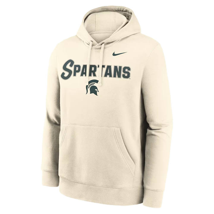 Nike Nike College Sweatshirts Men's Natural Hooded Non Detachable Moderate