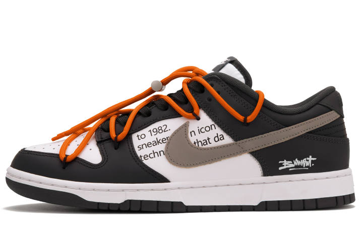 Nike Nike Dunk Skateboard Shoes Unisex Low Top Black White Brown