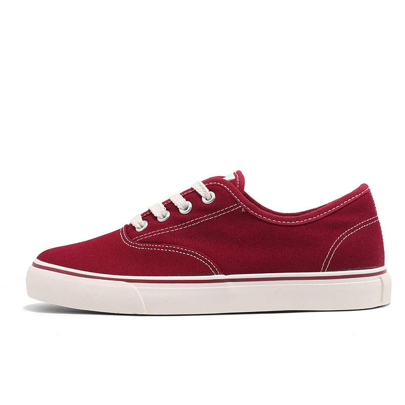 WARRIOR WARRIOR Canvas Shoes Unisex Low Top Burgundy