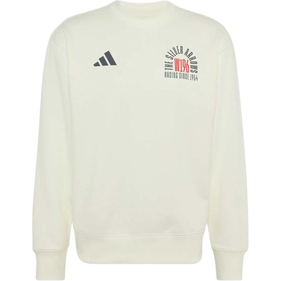 Adidas Adidas MERCEDES AMG Sweatshirts Men's Jade White/Granite Gray Crew Neck Moderate