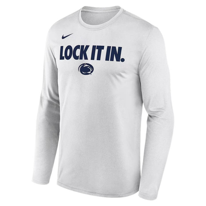 Nike Nike Dri Fit College T Shirts Men's White Crew Neck Moderate