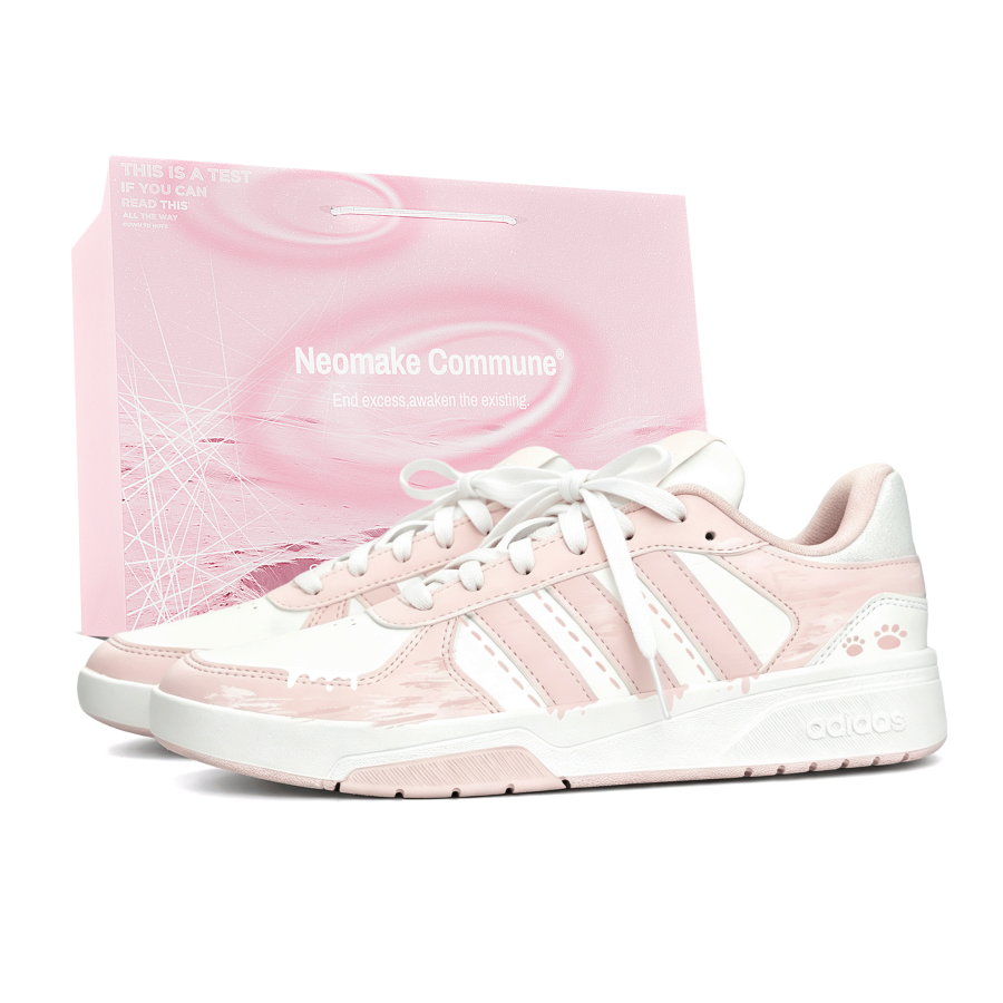 Adidas Adidas COURTBEAT Skateboard Shoes Unisex Low Top Pink White