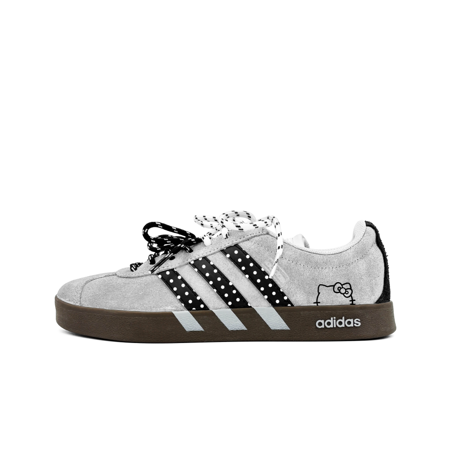 Adidas Adidas VL COURT 2.0 Skateboard Shoes Unisex Low Top Black/Gray