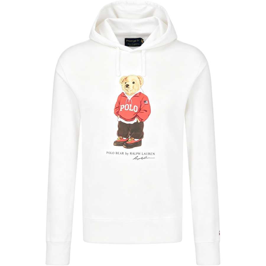 Polo Ralph Lauren Polo Bear Sweatshirts Men's White Hooded Non Detachable Moderate Other
