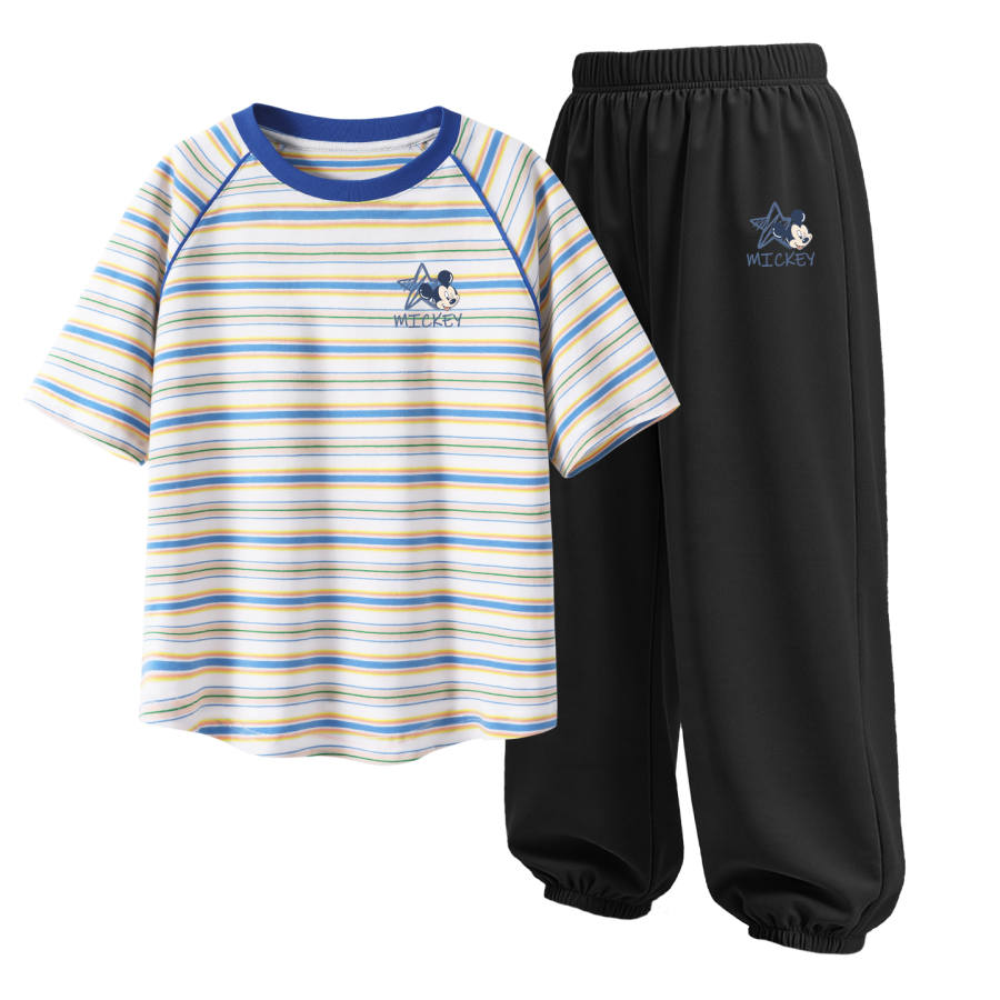 Disney Kids Casual Sportswear Crew Neck Thin Stretch Breathable
