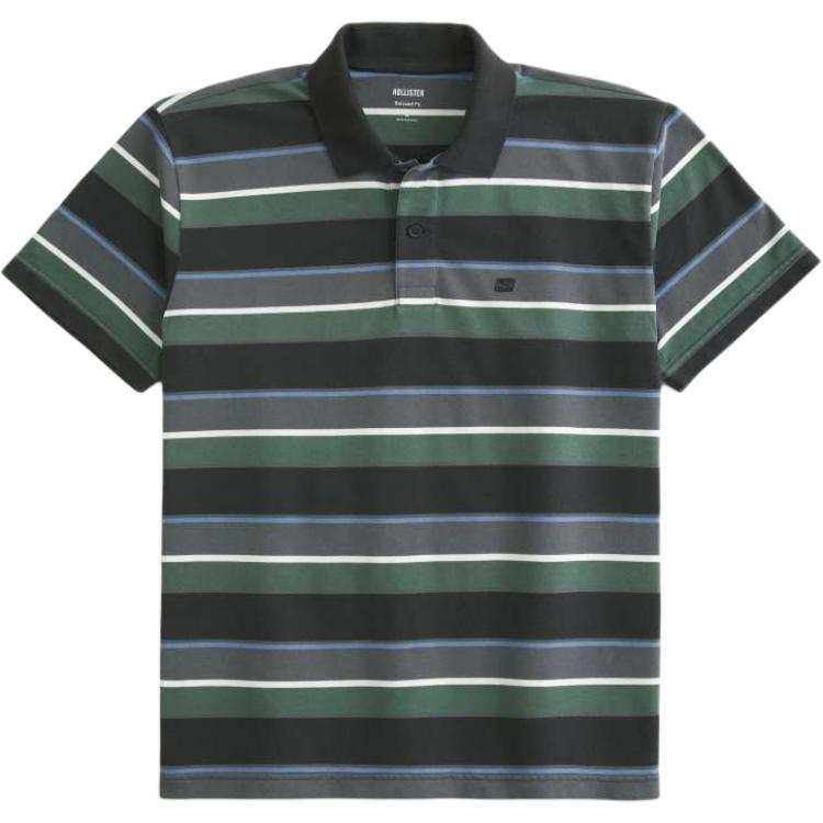 Hollister/ Polo Shirts Men's Black Stripes Moderate