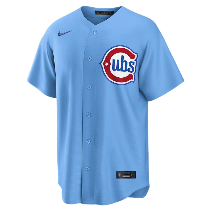 Nike Nike MLB Chicago Cubs Baseball Jerseys Men's Light Blue Moderate