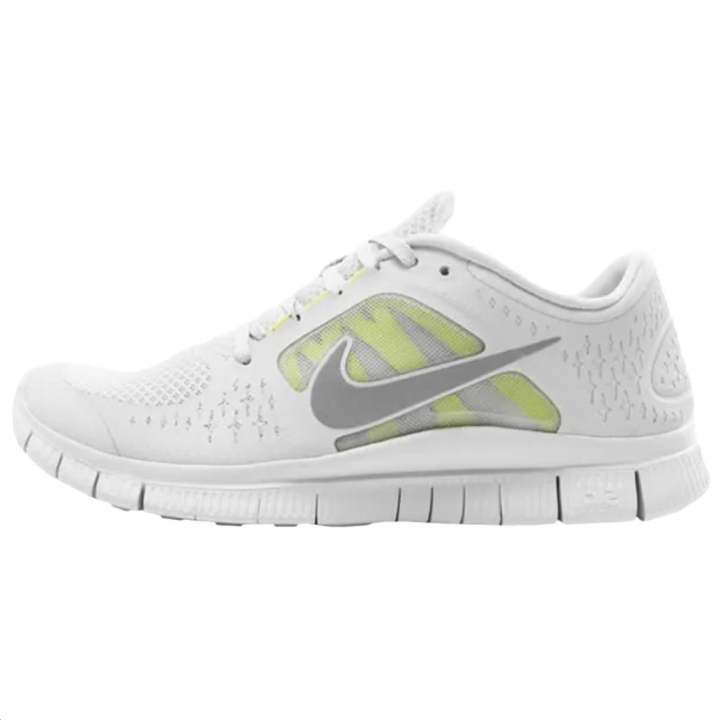 Nike Nike Free Run+3 Running Shoes Men's White Yellow Gray