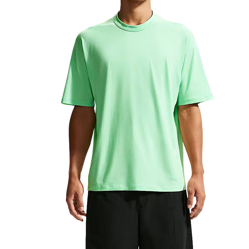 Nike Nike Dri Fit Quick Dry T Shirts Men's Cucumber Green/Sail White/Phantom Multicolor Green Crew Neck Moderate