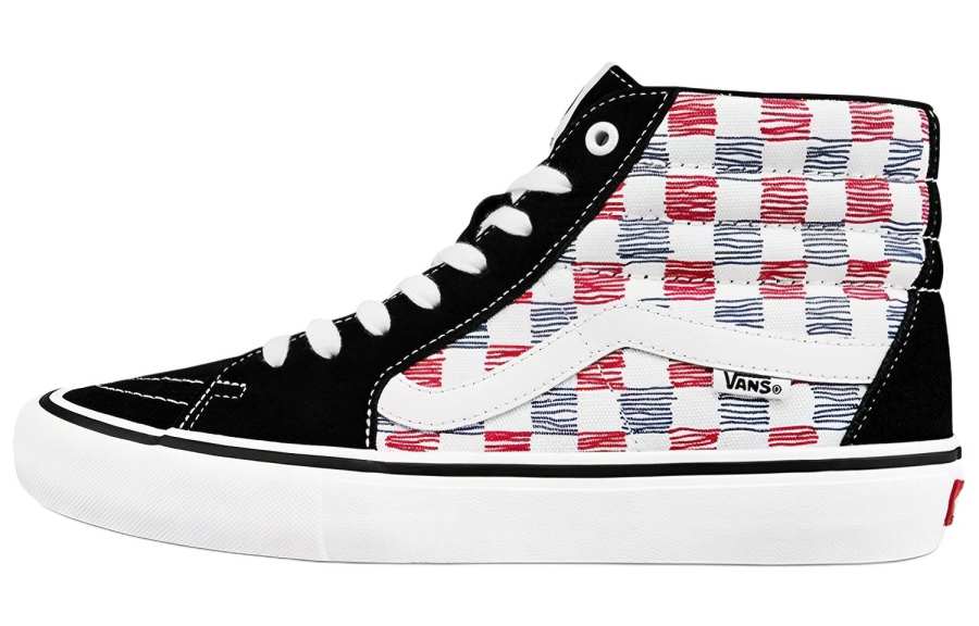 Vans SK8 Pro Fabric Abrasion Resistant Lightweight High top Skateboard Shoes Unisex Black Red Blue