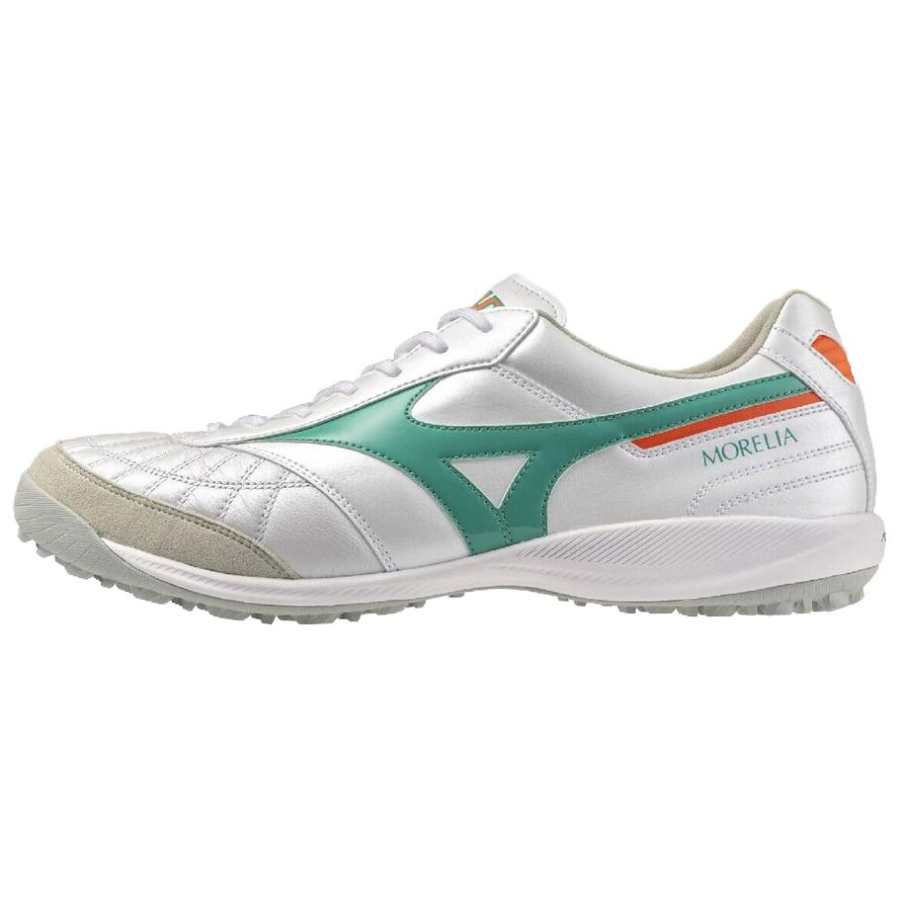 Mizuno SALA Soccer Shoes Unisex Ultra White Pearl/Green