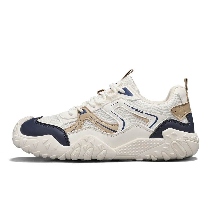 WARRIOR Casual Shoes Men's Low Top Beige/Khaki/Dark Blue