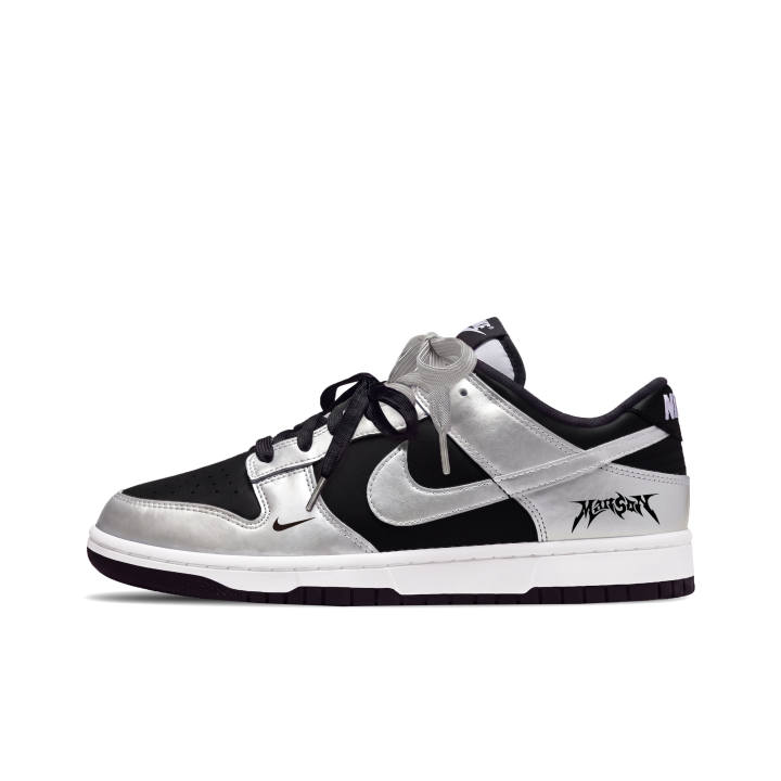 Nike Nike Dunk Skateboard Shoes Unisex Low Top Silver Black