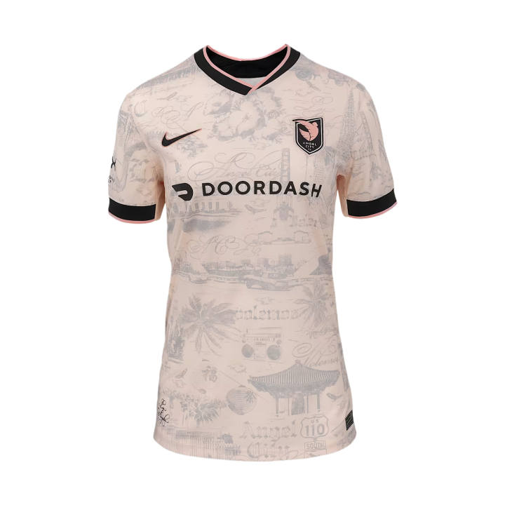 Nike Nike Dri Fit Soccer Jerseys Women's Soft Pink/Atmospheric Gray V Neck Moderate