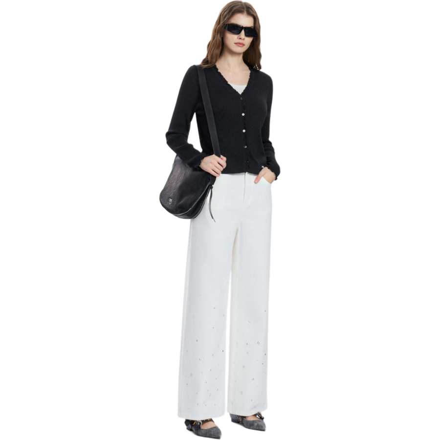 PINKO Jeans Women's White Moderate Scimitar Pants