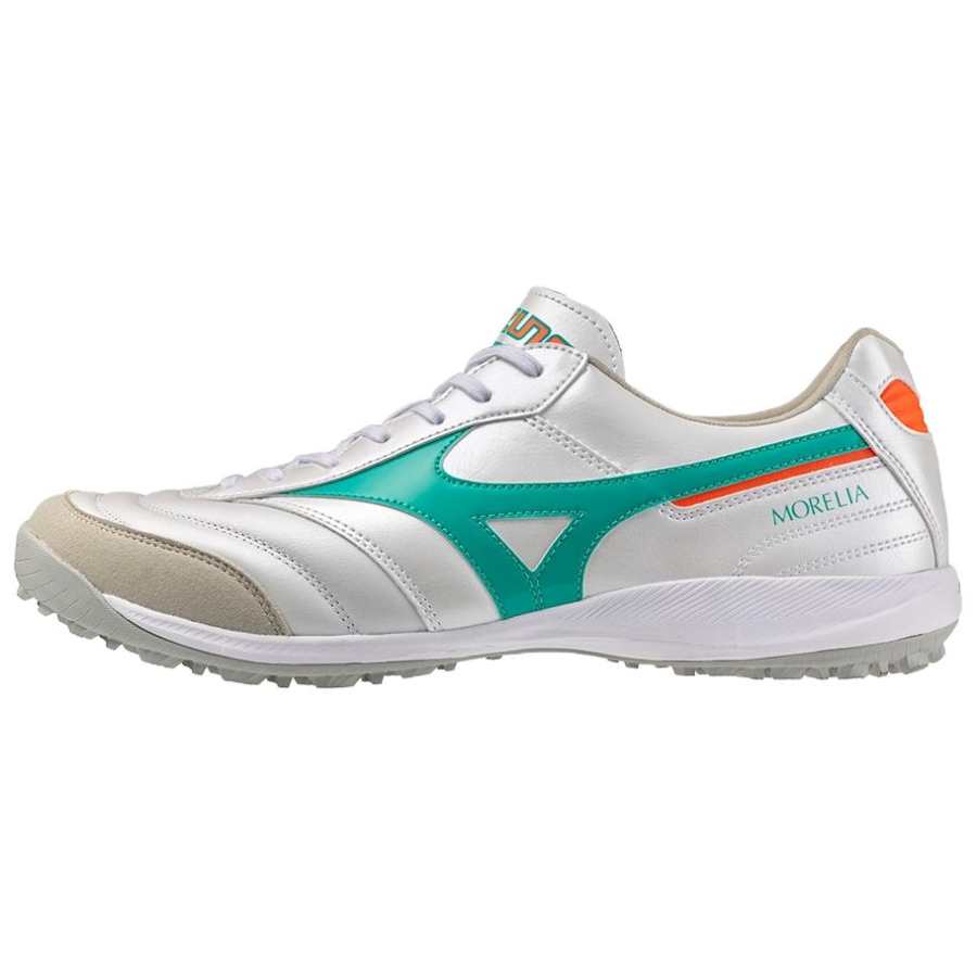 Mizuno SALA Soccer Shoes Unisex Ultra White Pearl × Green