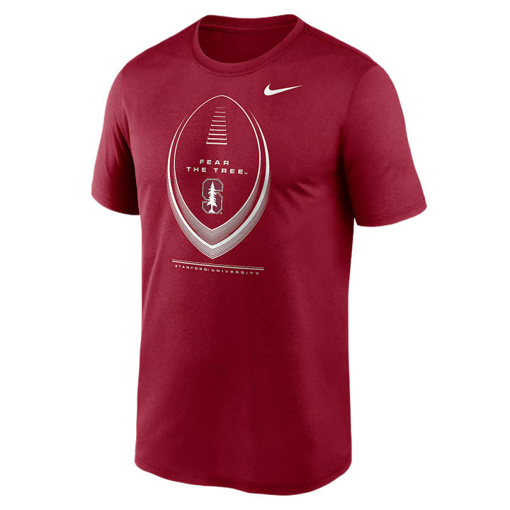Nike Nike Dri Fit College T Shirts Men's Red Top Bishop Crew Neck