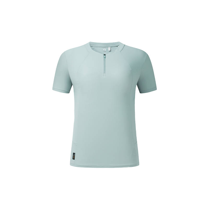 FILA EXPLORE T Shirts Women's Rubble Blue Crew Neck Moderate Other