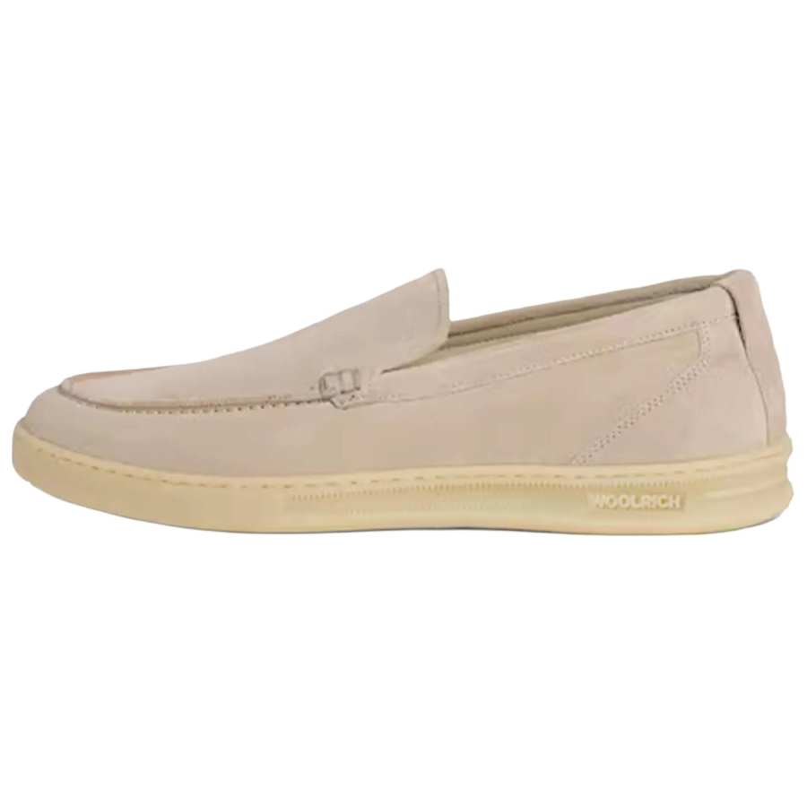 WOOLRICH Casual Leather Shoes Men's Low Top Beige