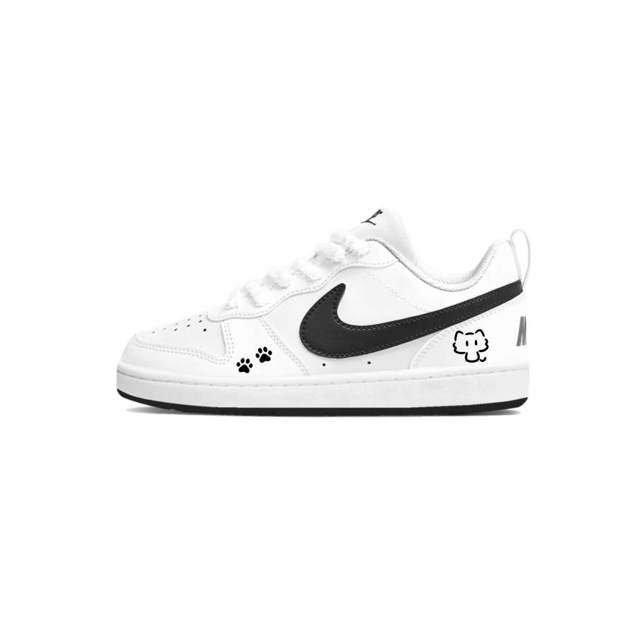 Nike Nike Court Borough Skateboard Shoes Women's Low Top White Black Colorway