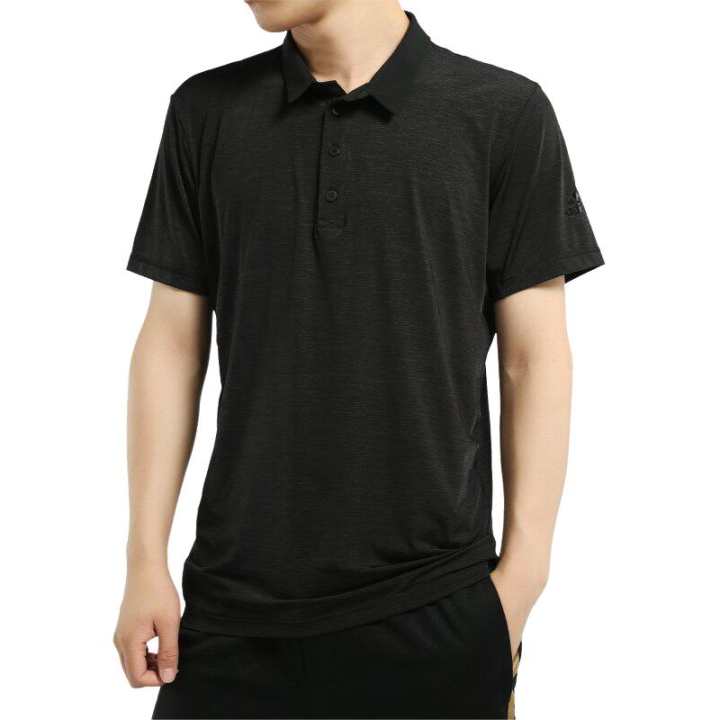 Adidas Adidas Polo Shirts Men's Black Polo Collar Moderate