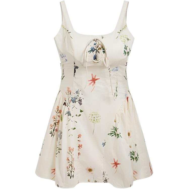 CHARM GLOW Sleeveless Dresses Women's Light Apricot Camisole Moderate Short Skirt A Line Skirt