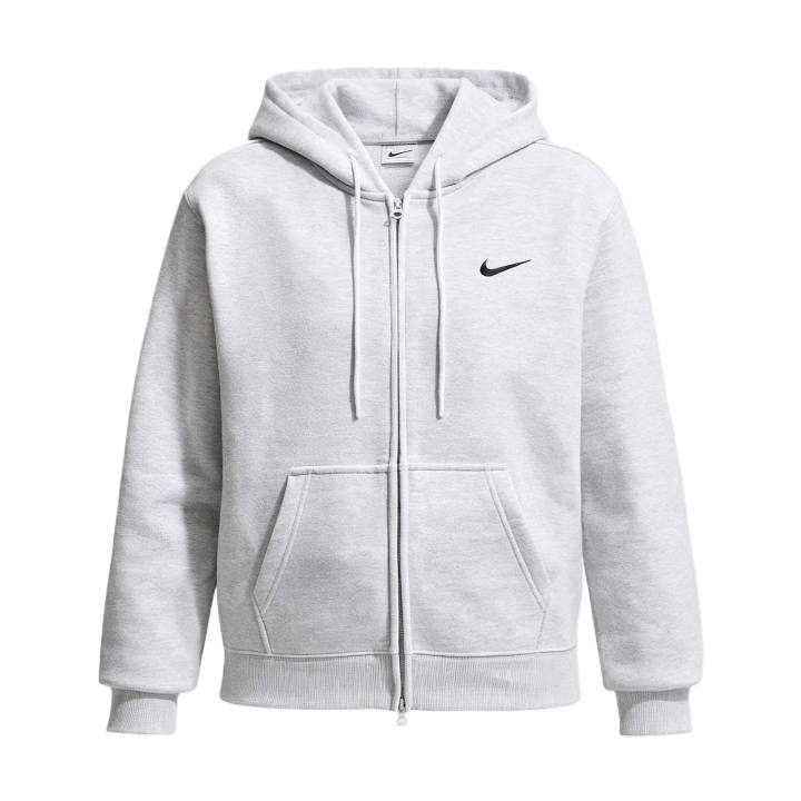 Nike Nike Sweatshirts Women's Birch Heather Gray/Black Hooded Non Detachable Moderate
