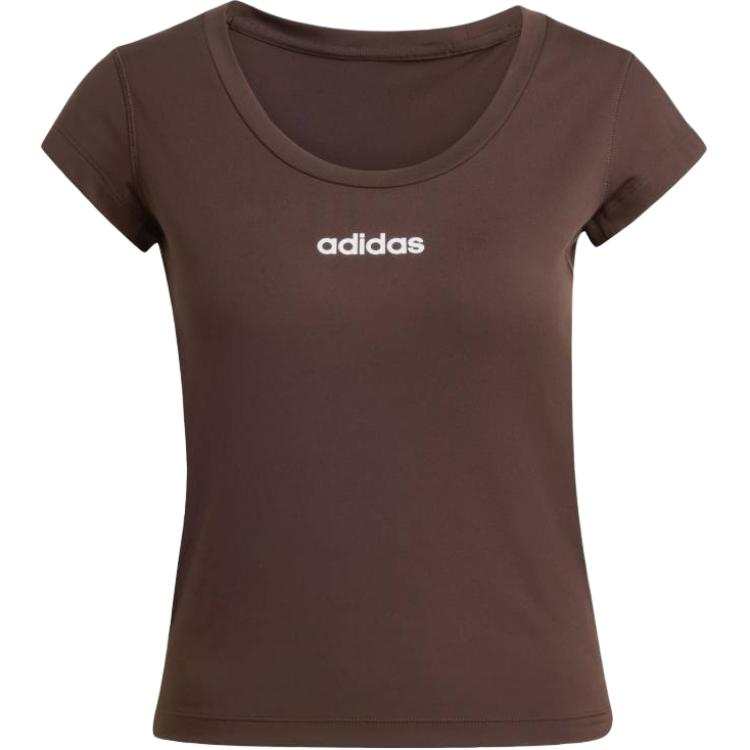 Adidas Adidas T Shirts Women's Brown Crew Neck
