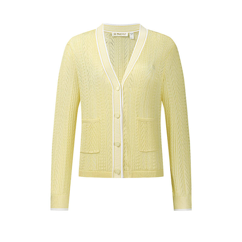 FILA Golf Knitwear Women's Chick Yellow Crew Neck Moderate Other