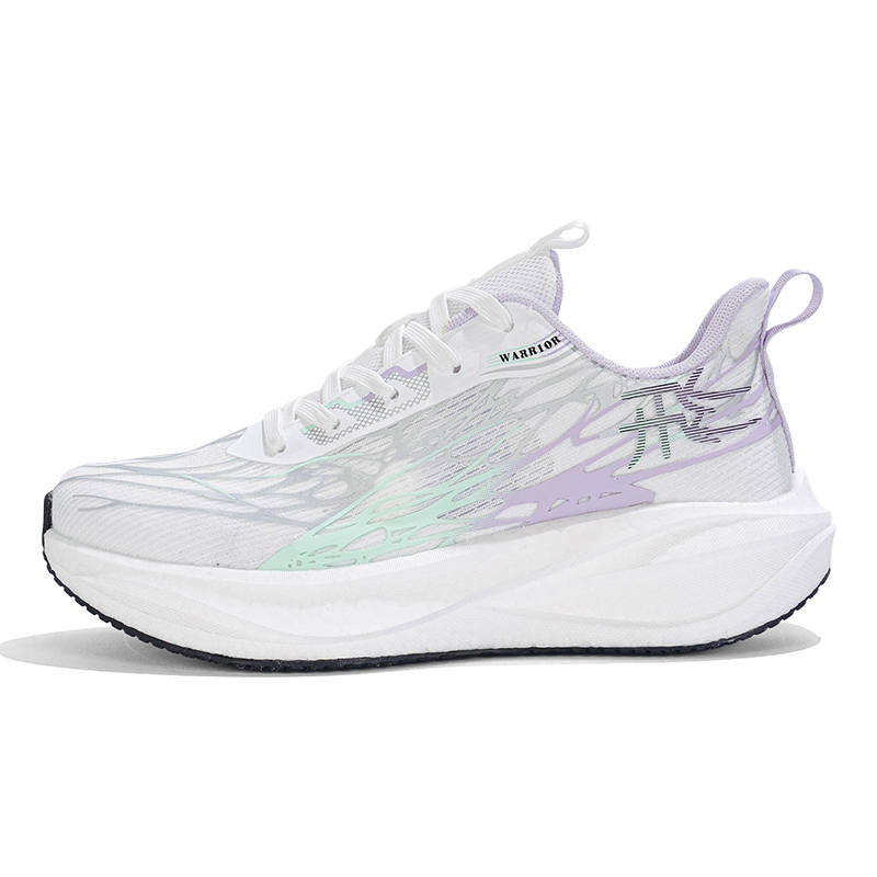 WARRIOR Running Shoes Women's Low Top White Purple Green, White Silver Pink, Glacier Blue