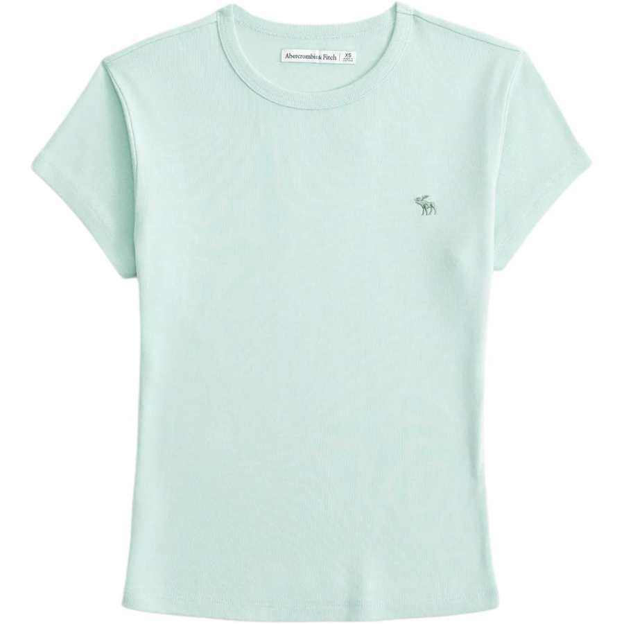 Abercrombie&Fitch T Shirts Women's Turquoise Crew Neck Moderate
