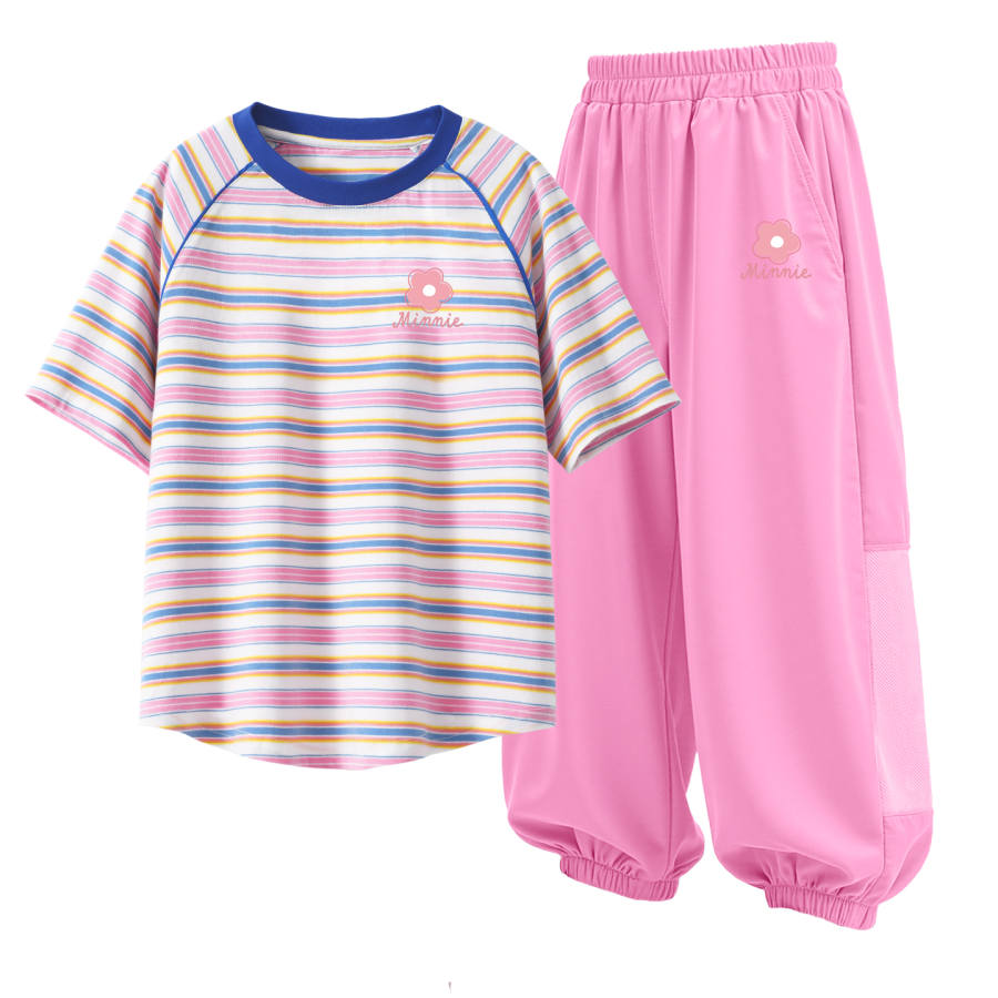 Disney Kids Casual Sportswear Crew Neck Thin Stretch Breathable