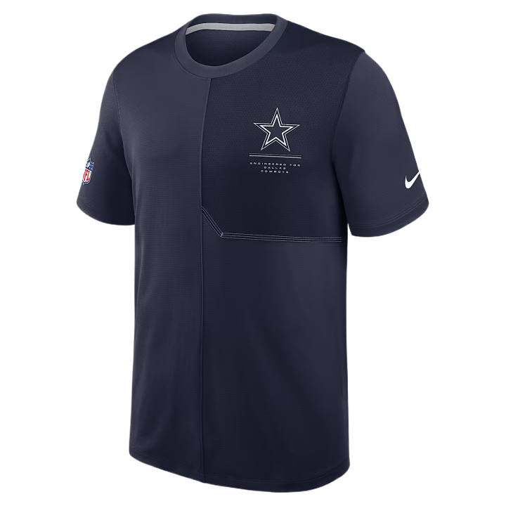 Nike Nike Dri Fit T Shirts Men's Marine Blue Crew Neck Moderate