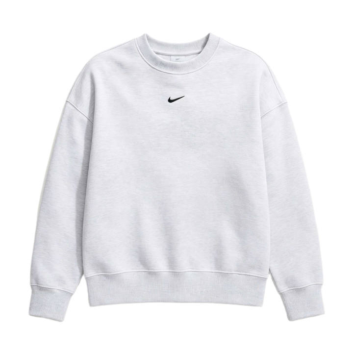 Nike Nike Sweatshirts Women's Birch Heather Gray/Black Crew Neck Moderate