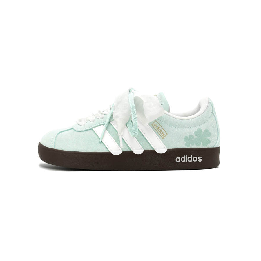 Adidas Adidas VL COURT 2.0 Skateboard Shoes Unisex Low Top Light Green/White