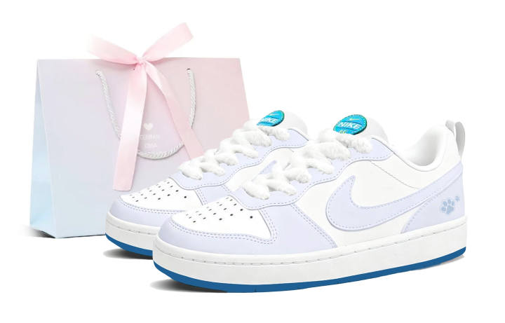 Nike Nike Court Borough 2 Skateboard Shoes Women's Low Top Blue, White
