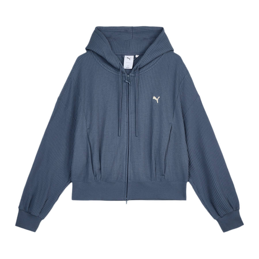 PUMA Jackets Women's Space Blue Hooded Non Detachable Moderate Straight Fit