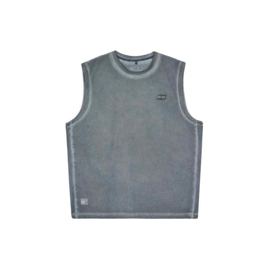 New Balance New Balance NB Grey Tank Tops Unisex Stained Gray Crew Neck Moderate Other