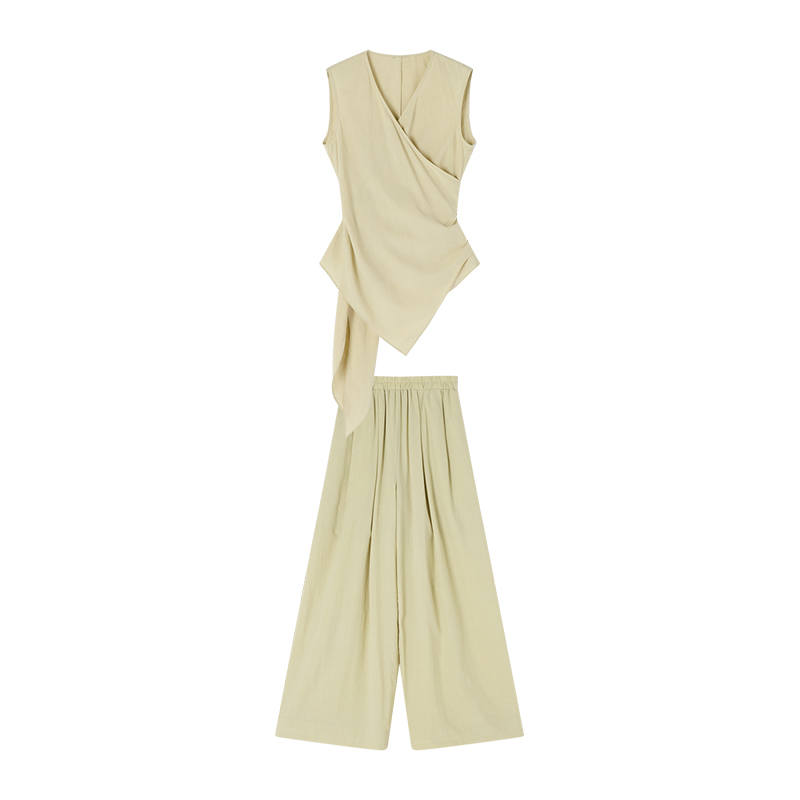 XIANGYING Casual Suits Women's V Neck Moderate