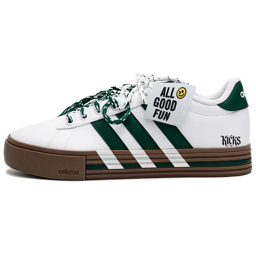 Adidas Adidas Daily 4.0 Skateboard Shoes Unisex Low Top White Green