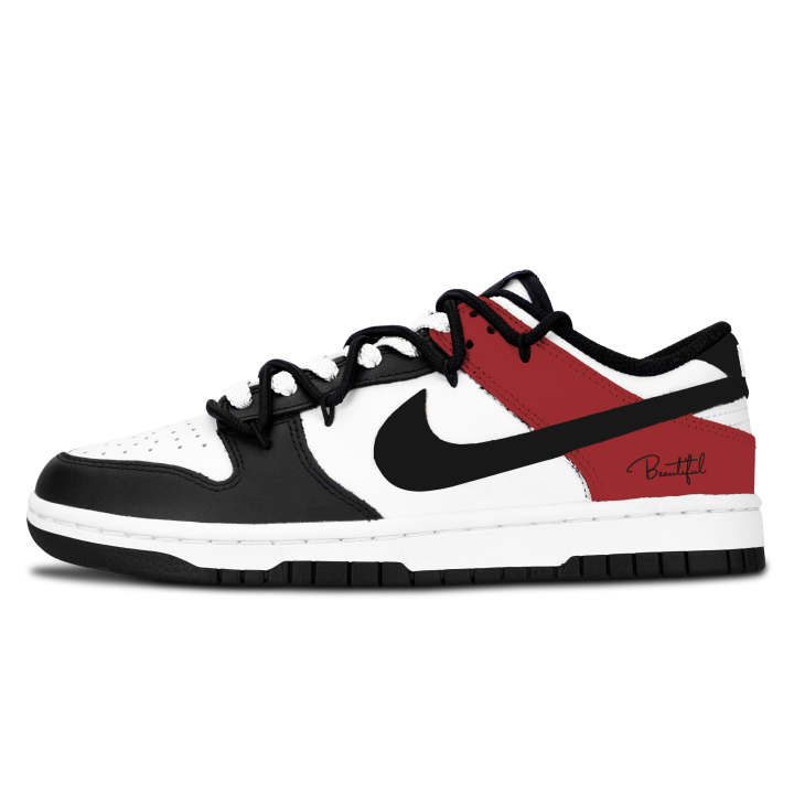 Nike Nike Dunk Skateboard Shoes Unisex Low Top Black/White/Red