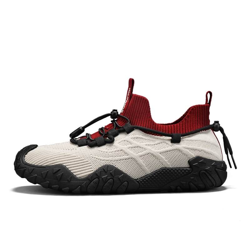 WARRIOR WARRIOR Casual Shoes Men's Low Top Beige/Red